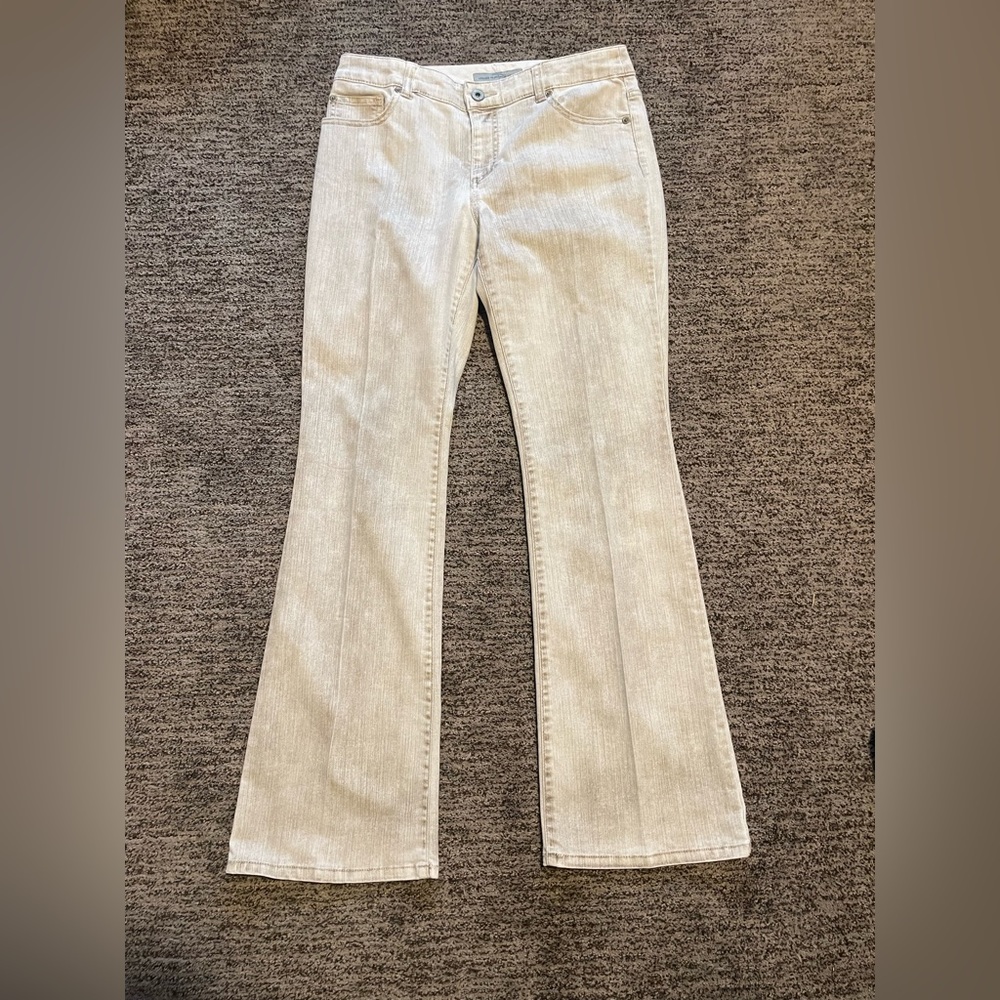 Chico’s Platinum Denim Jeans White/Tan Wash